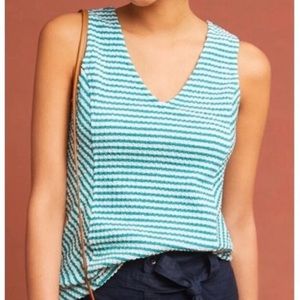 Anthropologie Maeve V Neck Striped Tank